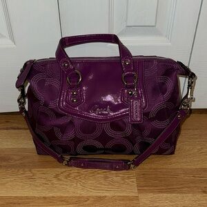 Coach purple hand bag